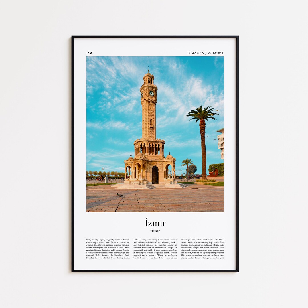 İzmir Colour Print, İzmir Real Photo Poster, Izmir Travel Poster Gift ...