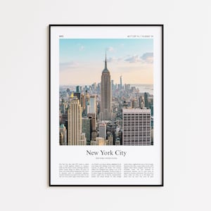 New York City Color Print, New York City Real Photo Poster, New York City Travel Poster Gift, New York, United States, USA, Wall Art Print