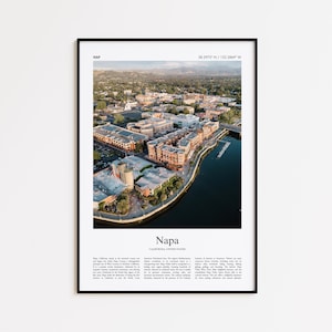 Napa Color Print, Napa Real Photo Poster, Napa Travel Poster Gift, California, United States, USA Travel poster, Minimal City Print