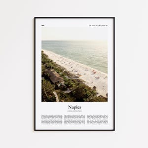 Naples Color Print, Naples Real Photo Poster, Naples Travel Poster Gift, Florida, United States, USA Travel poster, Minimal City Print