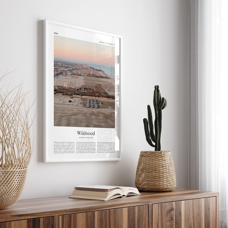 Wildwood Color Print, Wildwood Real Photo Poster, Wildwood Travel Poster Gift, New Jersey, United States, USA Travel poster, Minimal Print image 4