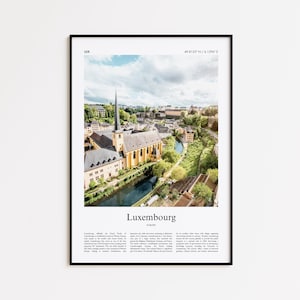 Luxembourg Color Print, Luxembourg Real Photo Poster, Luxembourg Travel Poster Gift, Travel poster, Minimal City Print, Wall Art Print
