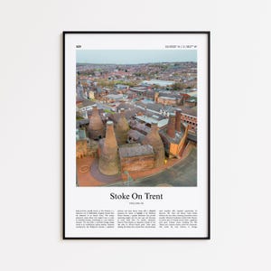 Stoke On Trent Color Print, Stoke On Trent Real Photo Poster, Stoke On Trent Travel Poster Gift, United Kingdom Travel poster, Minimal Print