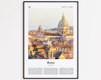 Rome Color Print, Rome Real Photo Poster, Rome Travel Poster Gift, Lazio, Italy Travel poster, Minimal City Print, Wall Art Print
