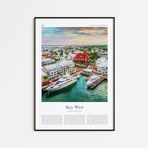 Key West Color Print, Key West Real Photo Poster, Key West Travel Poster Gift, Florida, United States, USA Travel poster, Minimal City Print