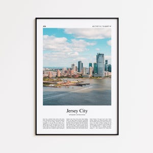 Jersey City Color Print, Jersey City Real Photo Poster, Jersey City Travel Poster Gift, New Jersey, United States, USA, Wall Art Print