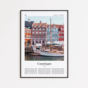 Copenhagen Color Print, Copenhagen Real Photo Poster, Copenhagen Travel Poster Gift, Denmark Travel poster, Minimal City Print