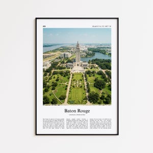Baton Rouge Color Print, Baton Rouge Real Photo Poster, Baton Rouge Travel Poster Gift, Louisiana, United States, USA, Wall Art Print