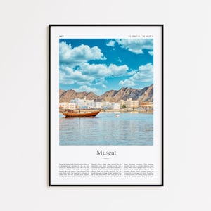 Muscat Color Print, Muscat Real Photo Poster, Muscat Travel Poster Gift, Oman Travel poster, Minimal City Print, Wall Art Print
