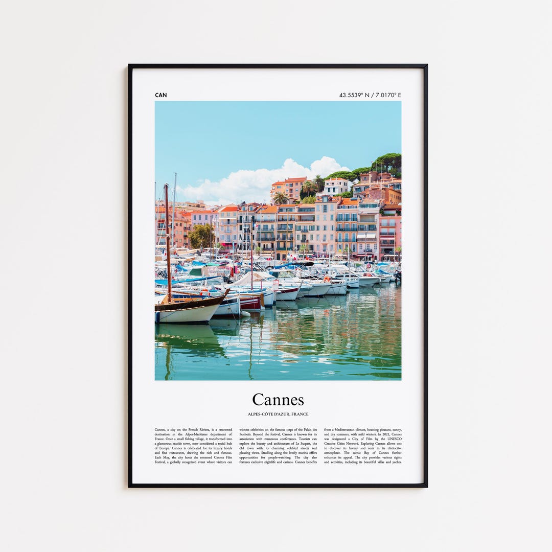 Cannes Color Print, Cannes Real Photo Poster, Cannes Travel Poster Gift ...