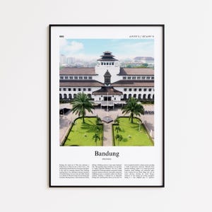 Bandung Color Print, Bandung Real Photo Poster, Bandung Travel Poster Gift, Indonesia Travel poster, Minimal City Print, Wall Art Print