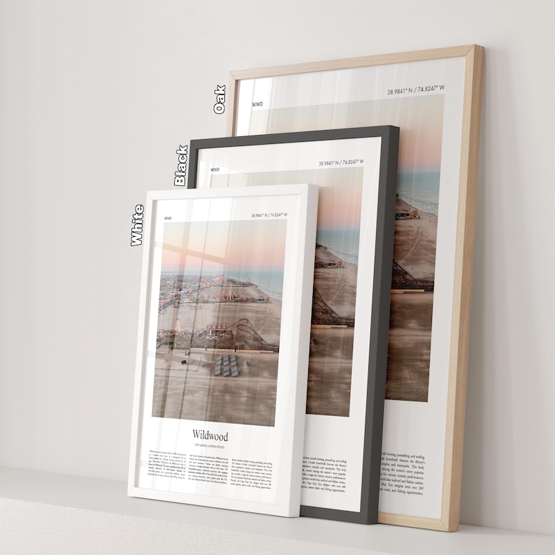 Wildwood Color Print, Wildwood Real Photo Poster, Wildwood Travel Poster Gift, New Jersey, United States, USA Travel poster, Minimal Print image 7