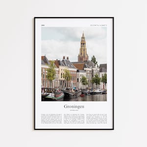 Groningen Color Print, Groningen Real Photo Poster, Groningen Travel Poster Gift, Netherlands Travel poster, Minimal City Print