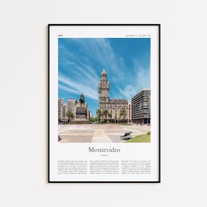 Montevideo Color Print, Montevideo Real Photo Poster, Montevideo Travel Poster Gift, Uruguay Travel poster, Minimal City Print