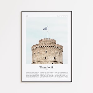 Thessaloniki Color Print, Thessaloniki Real Photo Poster, Thessaloniki Travel Poster Gift, Greece Travel poster, Minimal City Print