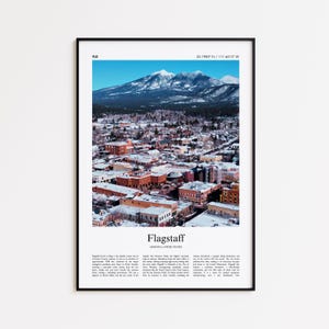 Flagstaff Color Print, Flagstaff Real Photo Poster, Flagstaff Travel Poster Gift, Arizona, United States, USA Travel poster, Minimal Print