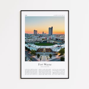 Fort Wayne Color Print, Fort Wayne Real Photo Poster, Fort Wayne Travel Poster Gift, Indiana, United States, USA, Wall Art Print