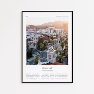 Riverside Color Print, Riverside Real Photo Poster, Riverside Travel Poster Gift, California, United States, USA, Wall Art Print