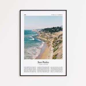 San Pedro Color Print, San Pedro Real Photo Poster, San Pedro Travel Poster Gift, California, United States, USA, Wall Art Print