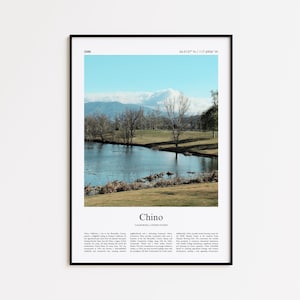 Chino Color Print, Chino Real Photo Poster, Chino Travel Poster Gift, California, United States, USA Travel poster, Minimal City Print