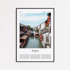 Suzhou Color Print, Suzhou Real Photo Poster, Suzhou Travel Poster Gift, China Travel poster, Minimal City Print, Wall Art Print