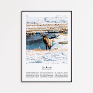 Jackson Color Print, Jackson Real Photo Poster, Jackson Travel Poster Gift, Wyoming, United States, USA Travel poster, Minimal City Print
