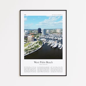 West Palm Beach Color Print, West Palm Beach Real Photo Poster, West Palm Beach Travel Poster Gift, Florida, United States, USA