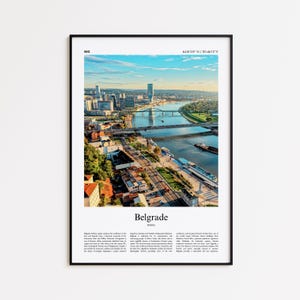 Belgrade Color Print, Belgrade Real Photo Poster, Belgrade Travel Poster Gift, Serbia Travel poster, Minimal City Print, Wall Art Print