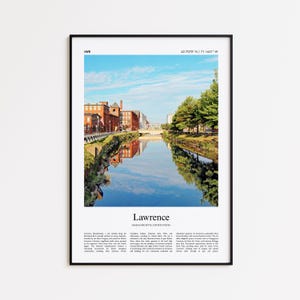 Lawrence Color Print, Lawrence Real Photo Poster, Lawrence Travel Poster Gift, Massachusetts, United States, USA, Wall Art Print