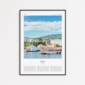 Oslo Farbdruck, Oslo Echtfoto Poster, Oslo Reise Poster Geschenk, Norwegen Reiseplakat, Minimal Stadt Druck, Wand Kunst Druck