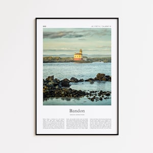 Bandon Color Print, Bandon Real Photo Poster, Bandon Travel Poster Gift, Oregon, United States, USA Travel poster, Minimal City Print