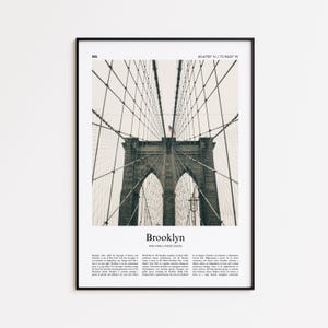 Brooklyn Color Print, Brooklyn Real Photo Poster, Brooklyn Travel Poster Gift, New York, United States, USA Travel poster, Minimal Print