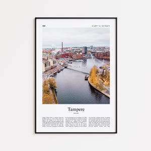 Tampere Color Print, Tampere Real Photo Poster, Tampere Travel Poster Gift, Finland Travel poster, Minimal City Print, Wall Art Print