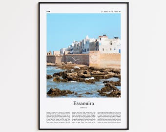 Essaouira Color Print, Essaouira Real Photo Poster, Essaouira Travel Poster Gift, Morocco Travel poster, Minimal City Print, Wall Art Print