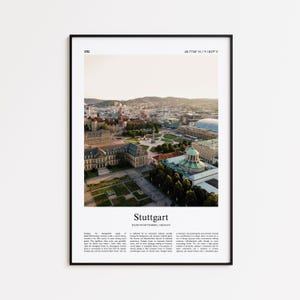 Stuttgart Color Print, Stuttgart Real Photo Poster, Stuttgart Travel Poster Gift, Baden-Württemberg, Germany Travel poster, Minimal Print