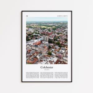 Colchester Color Print, Colchester Real Photo Poster, Colchester Travel Poster Gift, England UK Travel poster, Minimal City Print