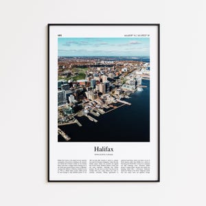 Halifax Color Print, Halifax Real Photo Poster, Halifax Travel Poster Gift, Nova Scotia, Canada Travel poster, Minimal City Print
