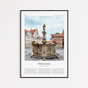 Hildesheim Color Print, Hildesheim Real Photo Poster, Hildesheim Travel Poster Gift, Lower Saxony, Germany Travel poster, Minimal City Print