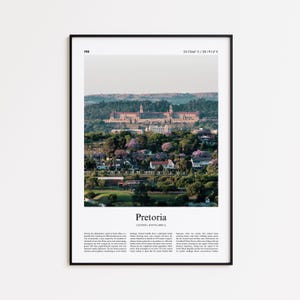 Pretoria Color Print, Pretoria Real Photo Poster, Pretoria Travel Poster Gift, Gauteng, South Africa Travel poster, Minimal City Print