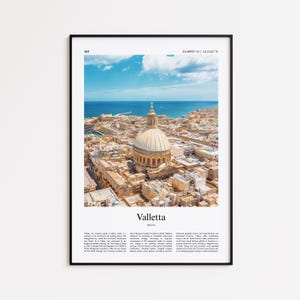 Valletta Color Print, Valletta Real Photo Poster, Valletta Travel Poster Gift, Malta Travel poster, Minimal City Print, Wall Art Print