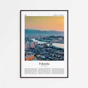 Fukuoka Color Print, Fukuoka Real Photo Poster, Fukuoka Travel