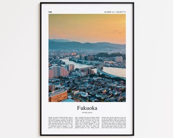 Fukuoka Color Print, Fukuoka Real Photo Poster, Fukuoka Travel