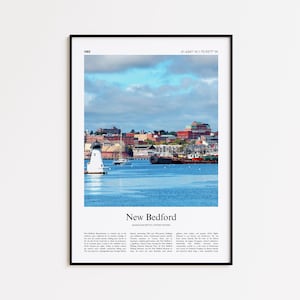 New Bedford Color Print, New Bedford Real Photo Poster, New Bedford Travel Poster Gift, Massachusetts, United States, USA, Wall Art Print