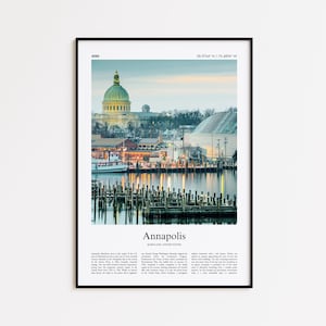 Annapolis Color Print, Annapolis Real Photo Poster, Annapolis Travel Poster Gift, Maryland, United States, USA Travel poster, Minimal Print