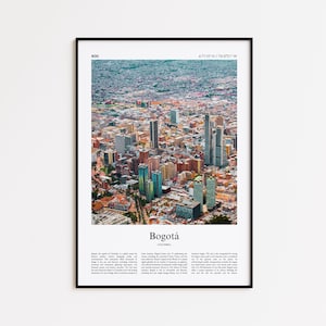 Bogota Color Print, Bogota Real Photo Poster, Bogota Travel Poster Gift, Colombia Travel poster, Minimal City Print, Wall Art Print