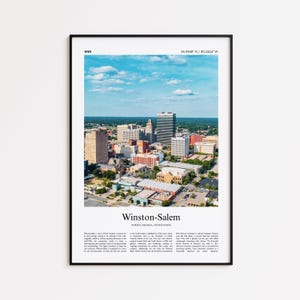 Winston-Salem Color Print, Winston-Salem Real Photo Poster, Winston-Salem Travel Poster Gift, North Carolina, United States, USA