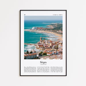 Sitges Color Print, Sitges Real Photo Poster, Sitges Travel Poster Gift, Catalonia, Spain Travel poster, Minimal City Print, Wall Art Print