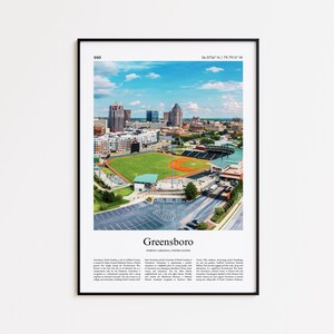 Greensboro Color Print, Greensboro Real Photo Poster, Greensboro Travel Poster Gift, North Carolina, United States, USA, Wall Art Print