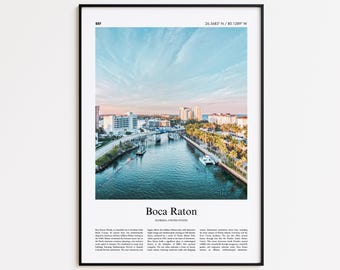 Boca Raton Color Print, Boca Raton Real Photo Poster, Boca Raton Travel Poster Gift, Florida, United States, USA, Wall Art Print