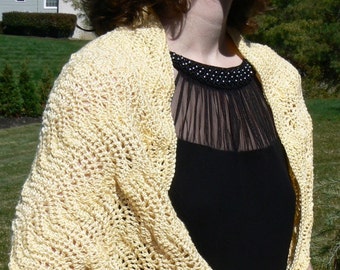 Lemon Chiffon Crochet Shawl